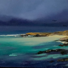 Dot Walker, artist, Luskentyre