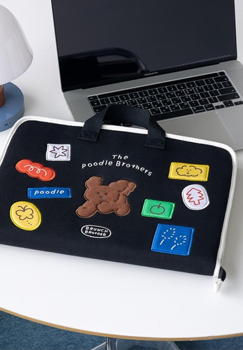 【ROMANE】Brunch Brother 15-inch poodle laptop pouch 15