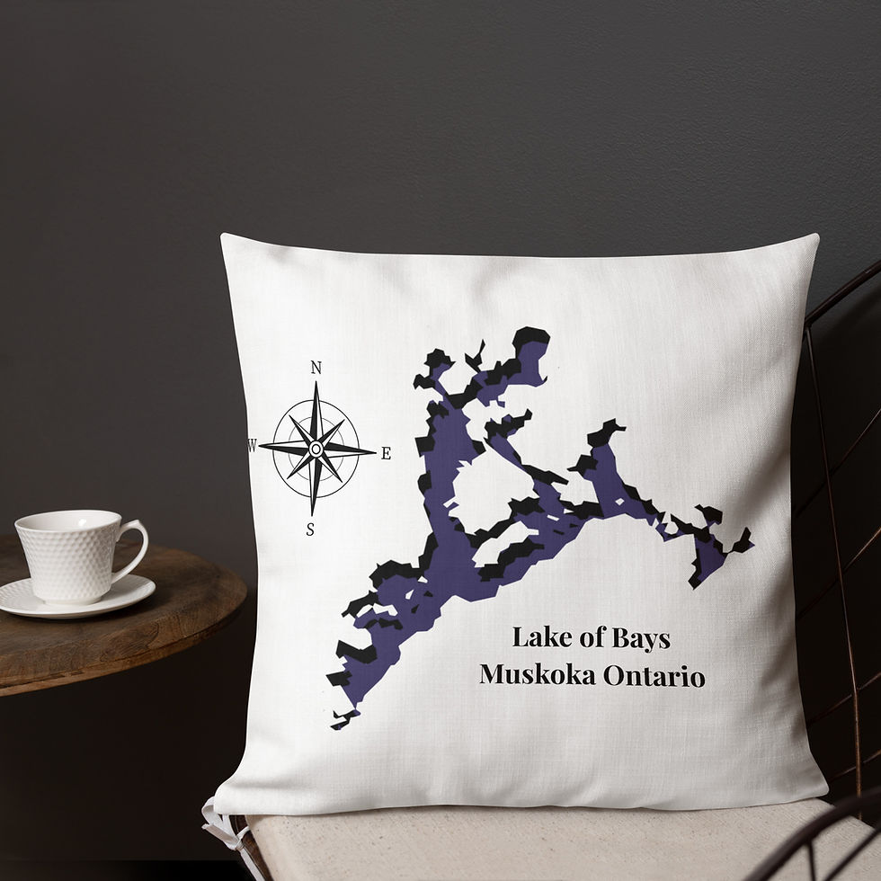 Lake of Bays Muskoka Premium Throw Pillow