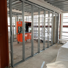 Stud walls installed on our project in Lower Marsh for Red Construction