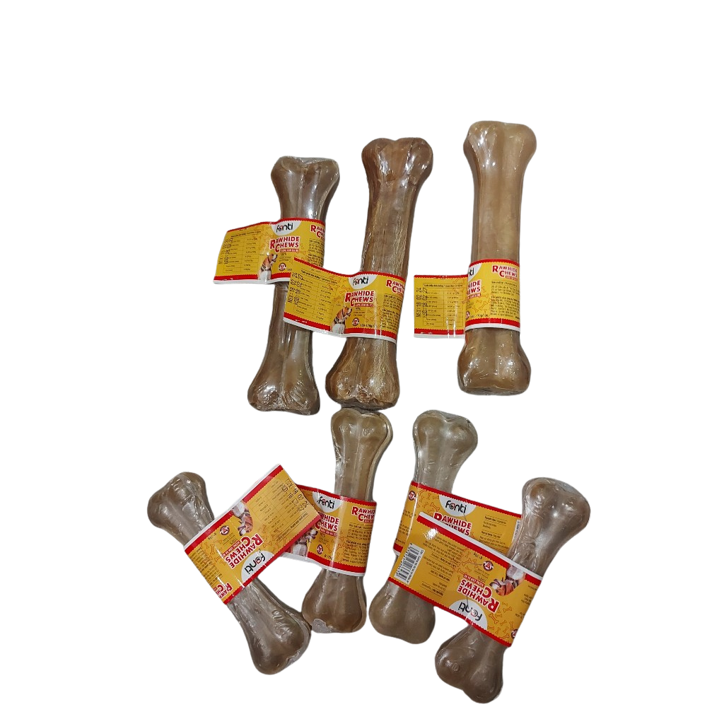 Xương Gặm Cho Chó Inu Fonti Da Bò Ép Nâu
