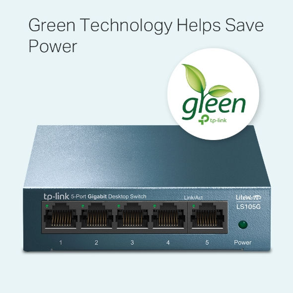 Thumbnail: TP-Link LS105G 5 Port Gigabit Switch Hub
