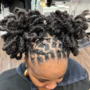Styled Locs in Salon