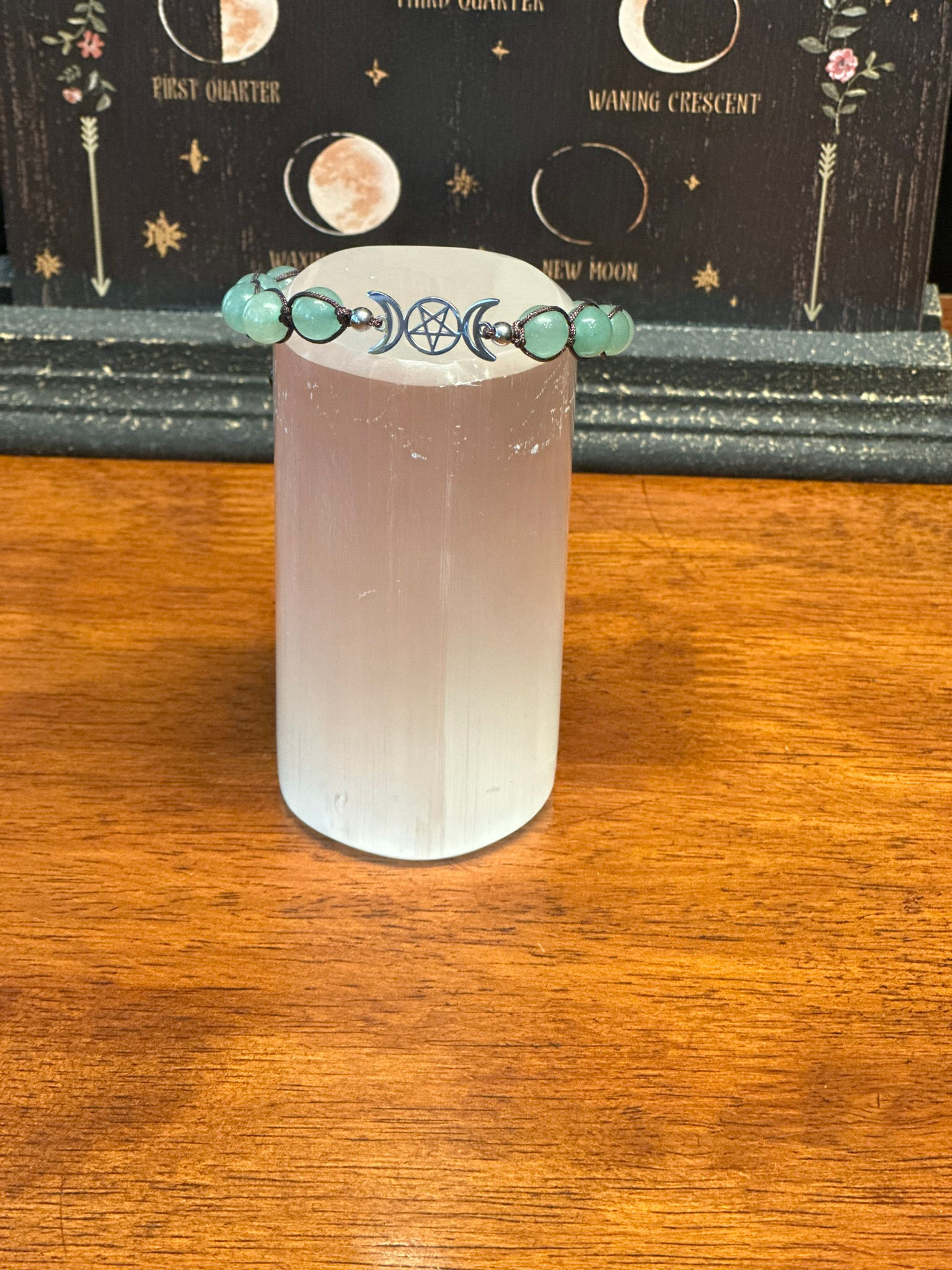 Moon Phase Green Aventurine Bracelet