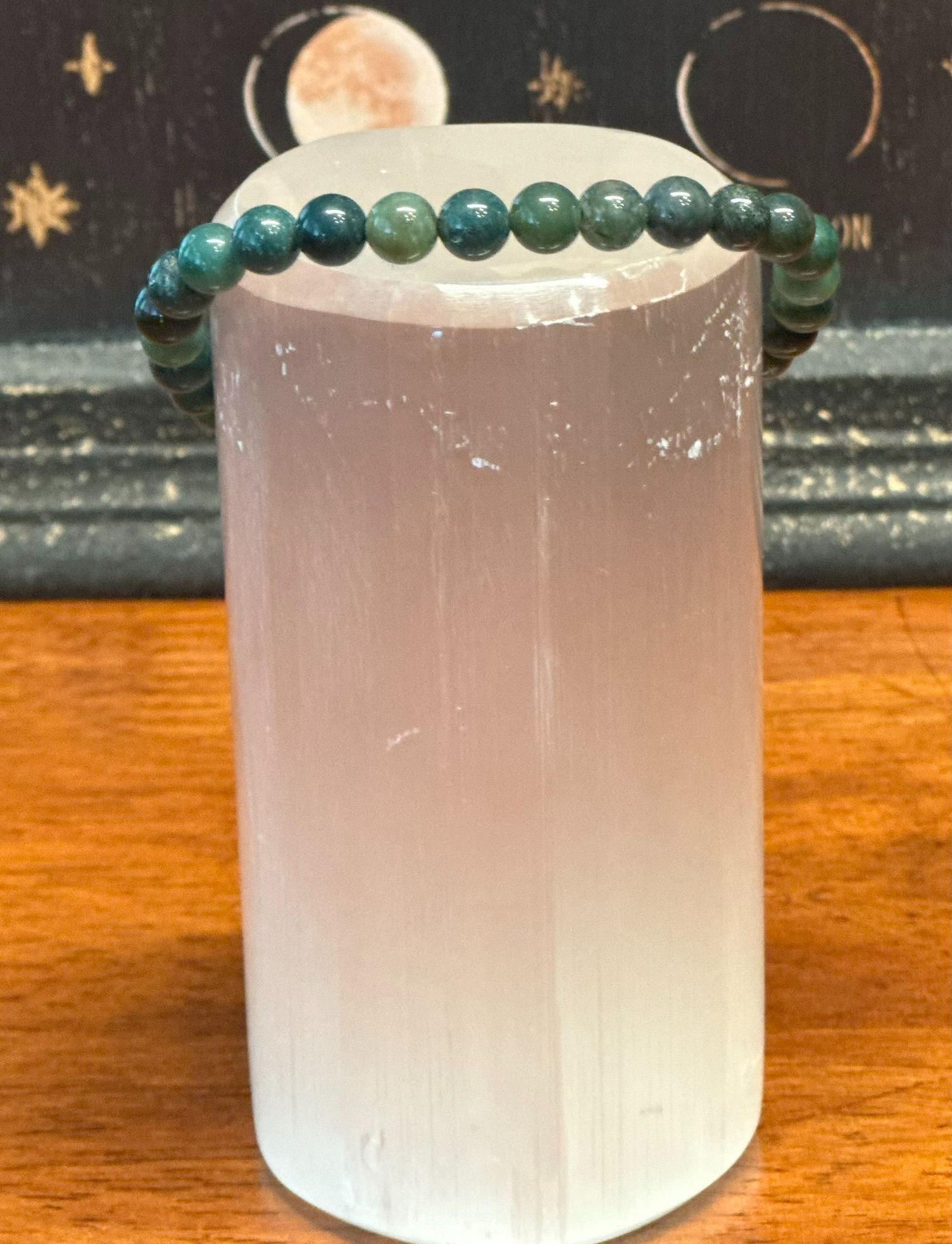 6MM Moss Agate Bracelet