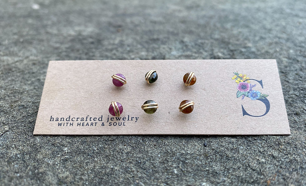 Thumbnail: Elizabeth Blackburn Trio of 14k Wrap Earrings