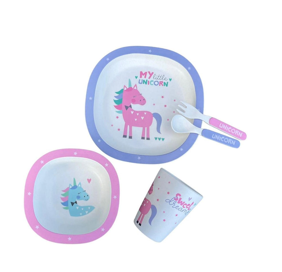 Vajilla niños unicornio
