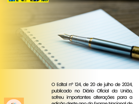 Atualização no Edital do Enade 2024 📢