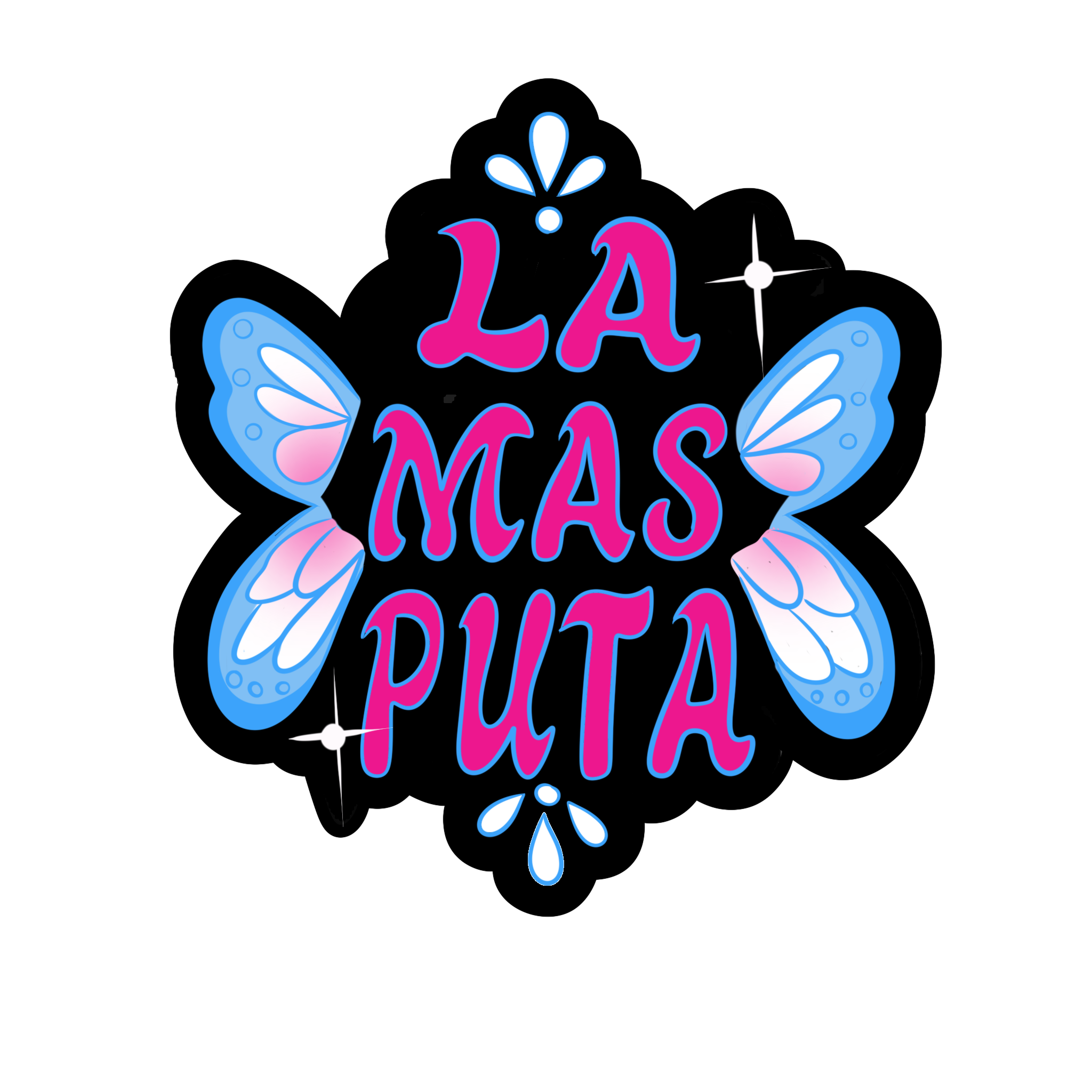 La Mas Puta Butterfly - Holographic Sticker