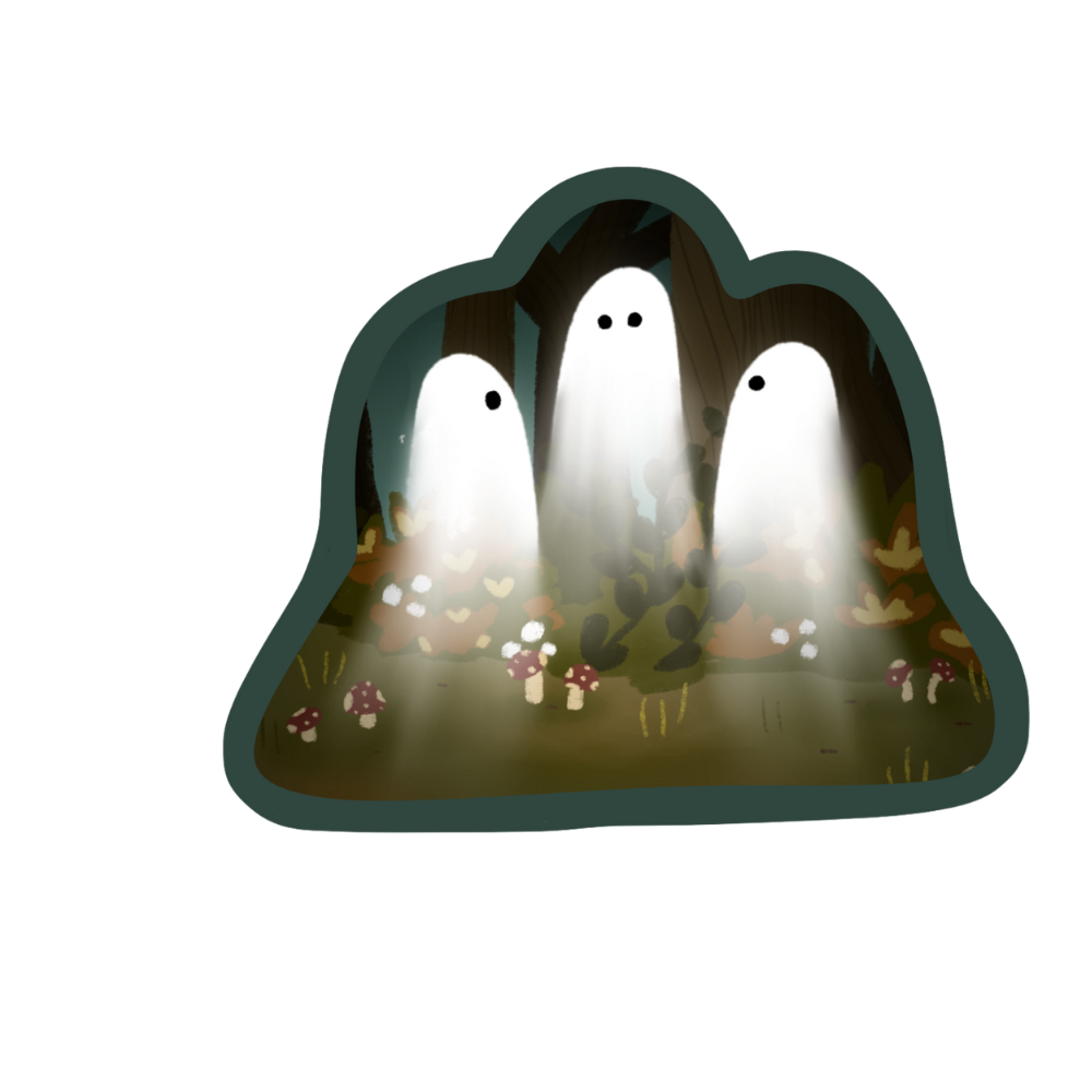 Ghost Trio - Holographic Sticker