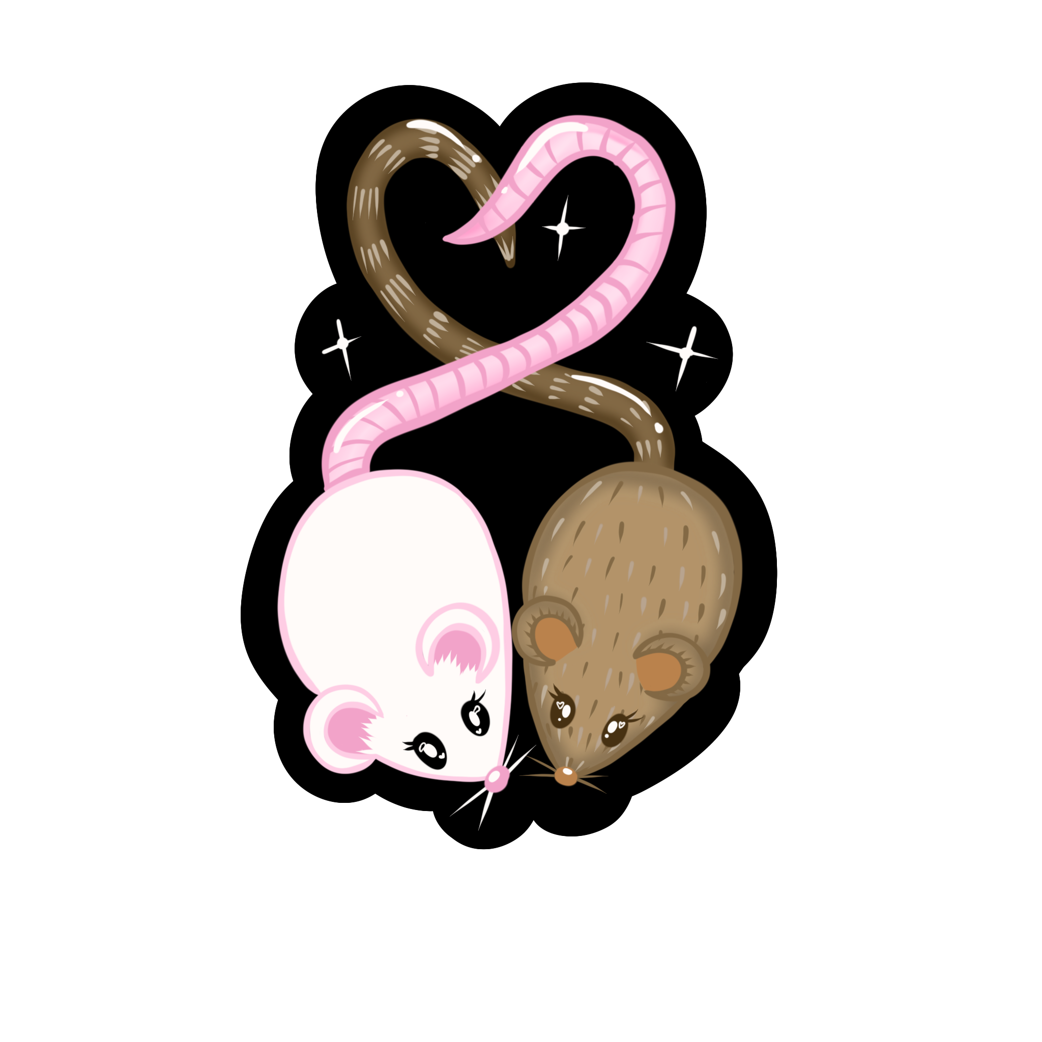 Rat Heart - Holographic Stickers