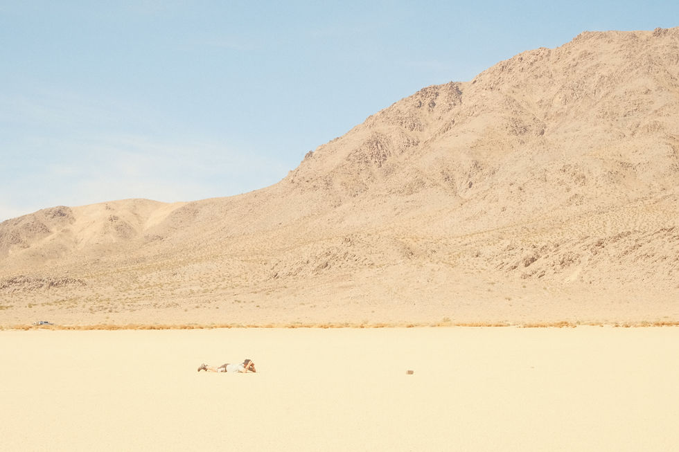 My favourite photo of Pete from the trip. Just a man lying down watching a rock.