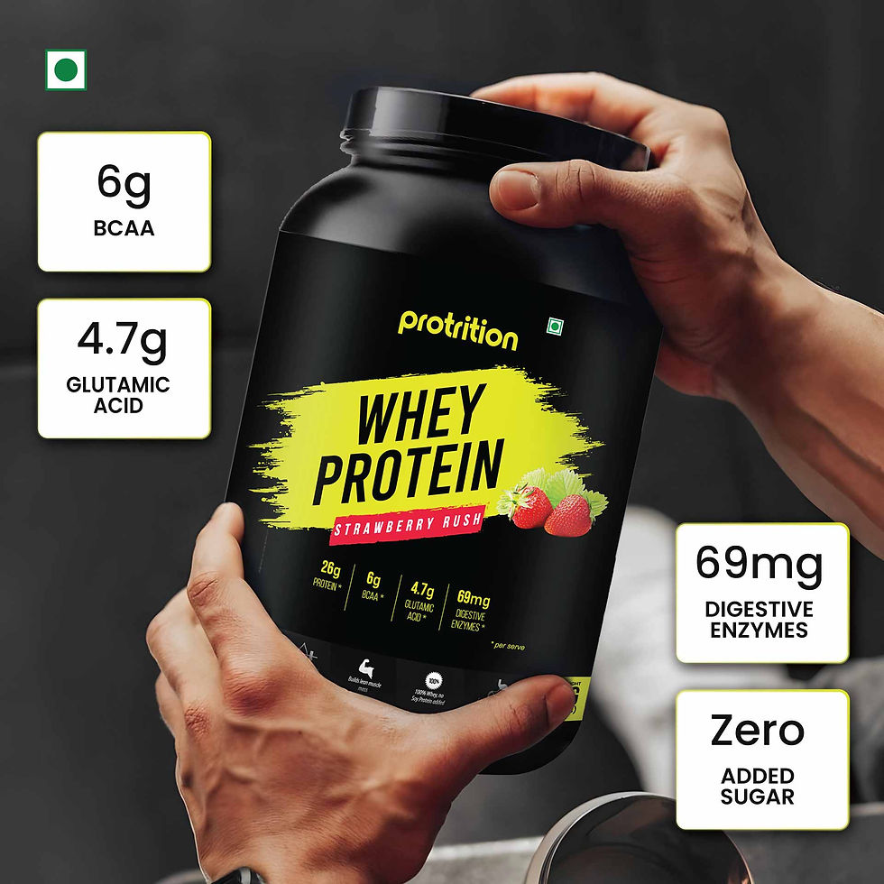 Thumbnail: Protrition Whey Protein Strawberry Rush 1kg