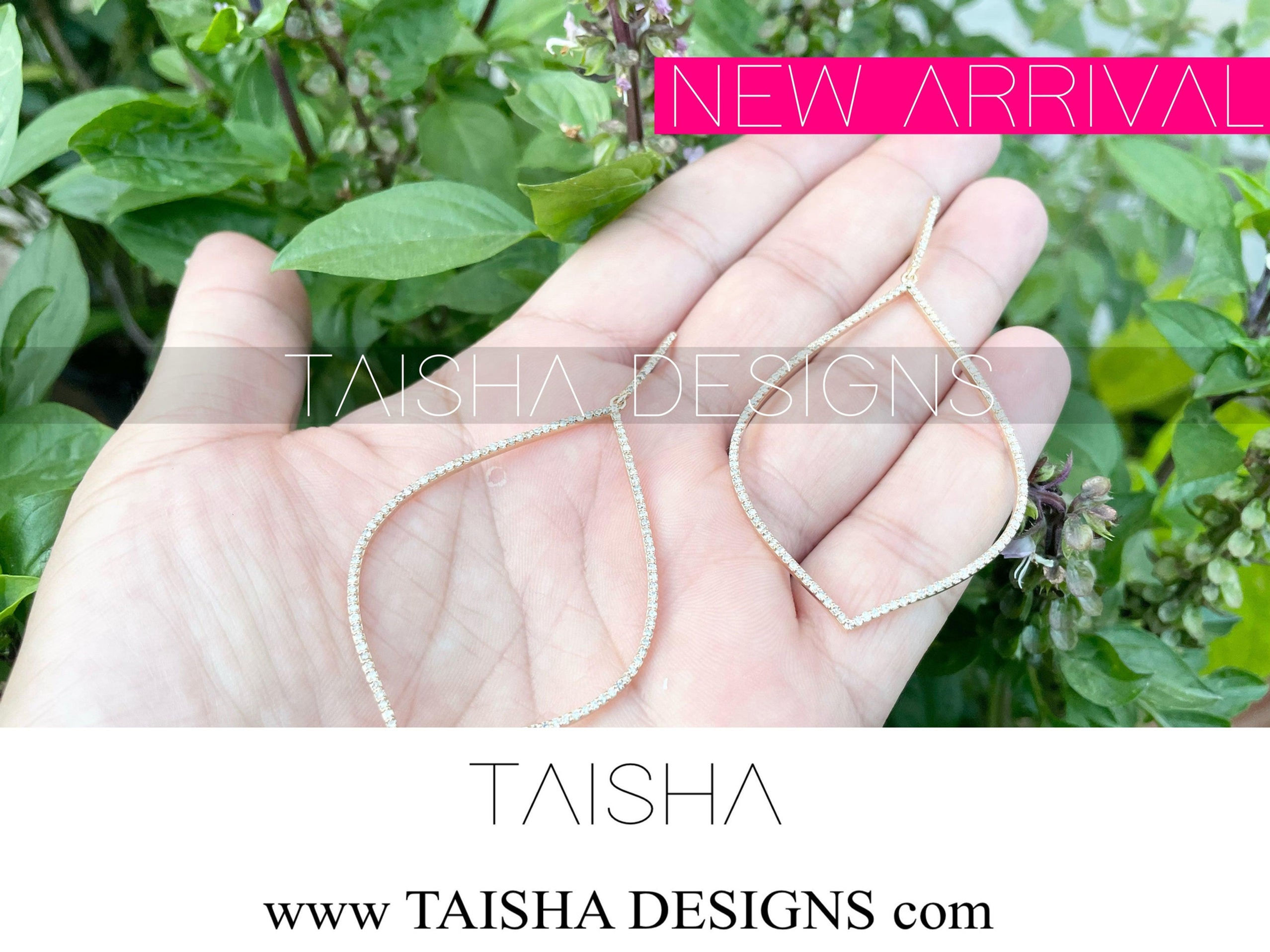 14KT GOLD DIAMOND 75 X 40 EARRING