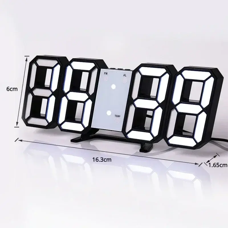 Miniatura: Relógio digital LED 3D — detalhe 1