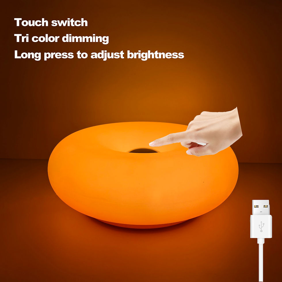 Miniatura: Luminária Donut Bauhaus Touch USB – Luz Ambiente e Versões RGB