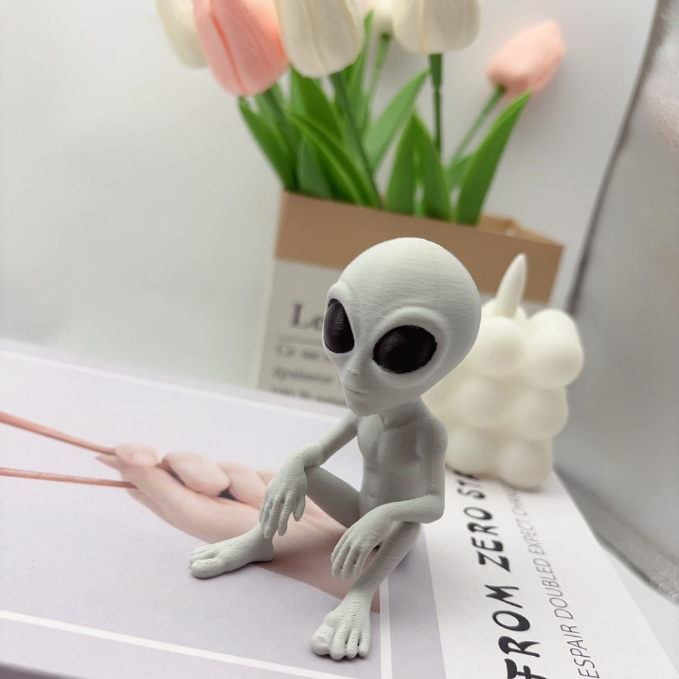 Miniatura: Mini escultura alienígena 3D — detalhe 3