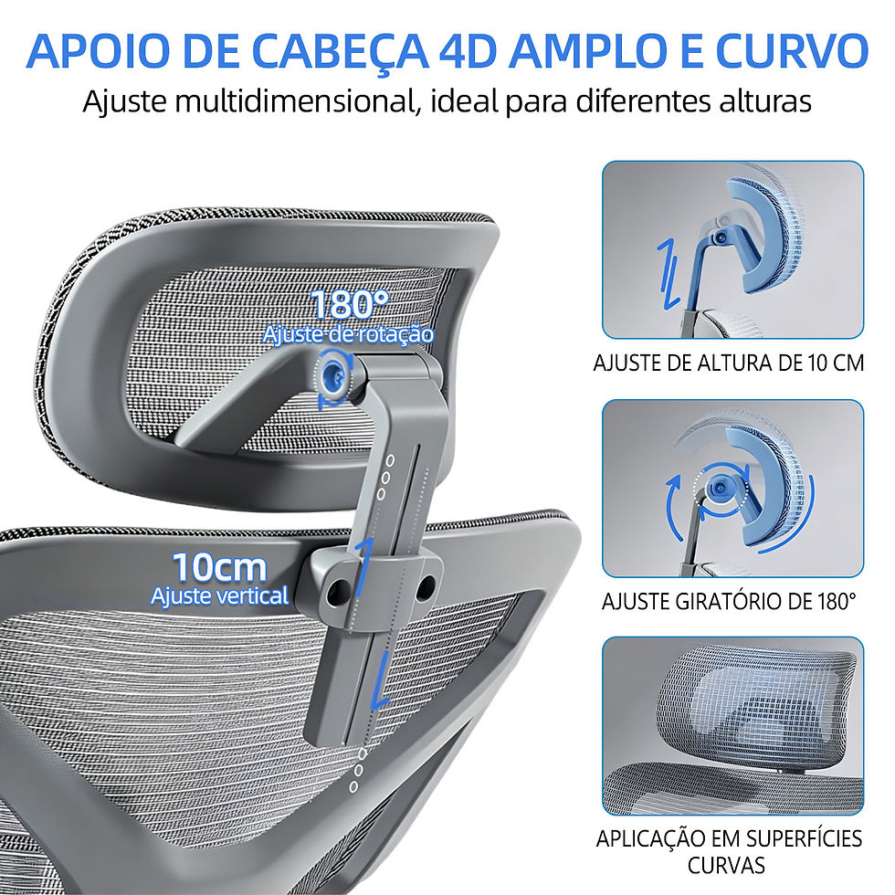 Miniatura: Cadeira Ergonômica Python Fly com Apoio 4D