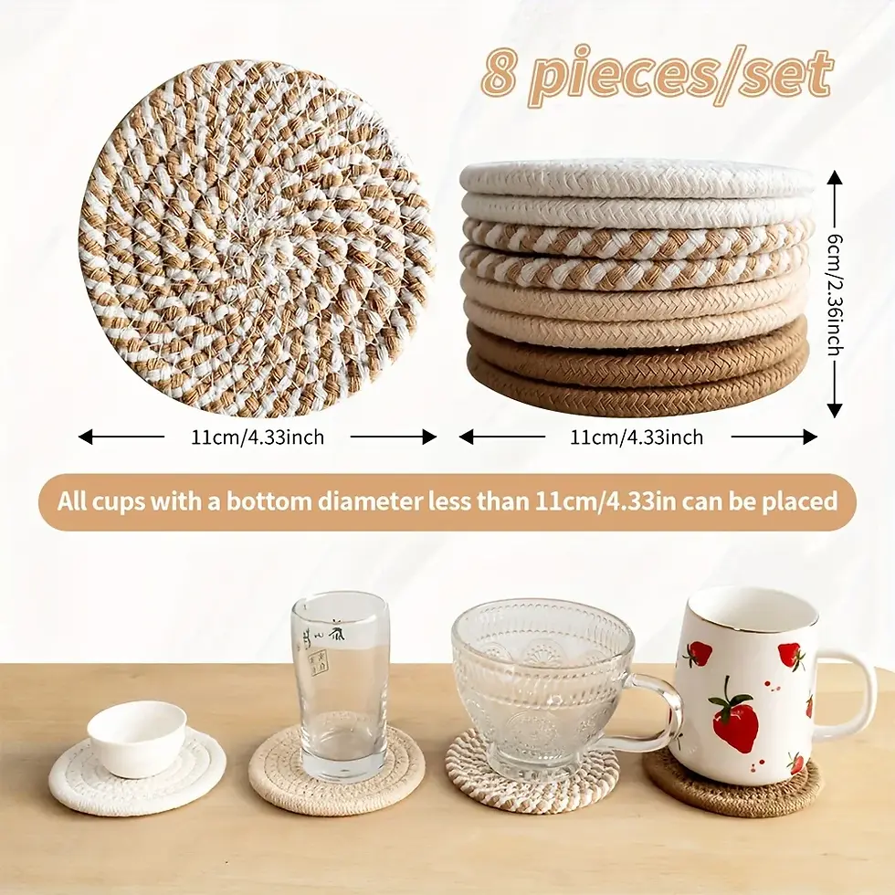 Miniatura: Porta-copos absorventes minimalistas — detalhe 2