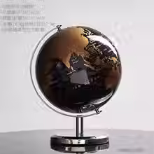 Miniatura: Globo terrestre decorativo — acabamento bronze