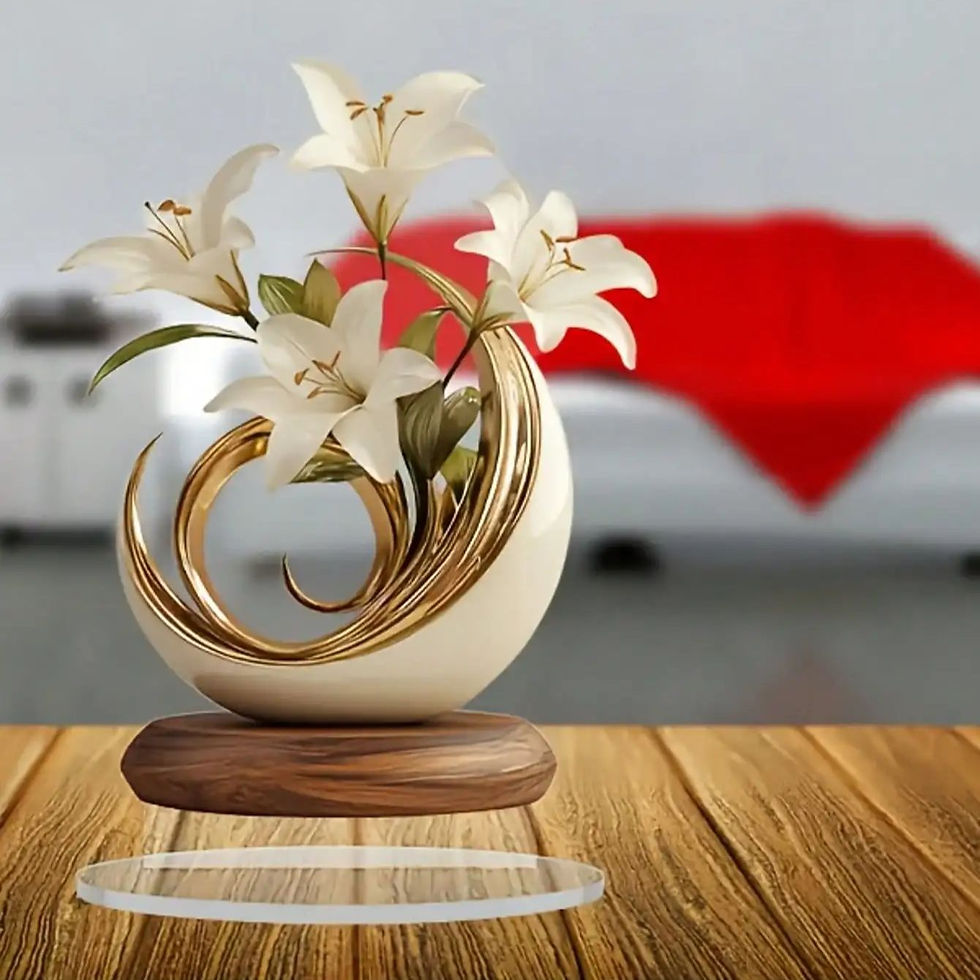 Escultura decorativa de lírio floral 20 cm — detalhe 1