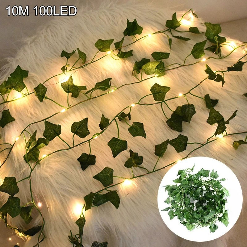 Miniatura: Hera artificial com luzes LED — 10 m com 100 LEDs
