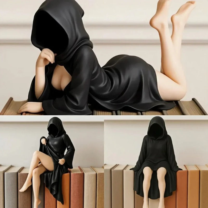 Miniatura: Escultura gótica Rainha de Manto Preto — detalhe 1