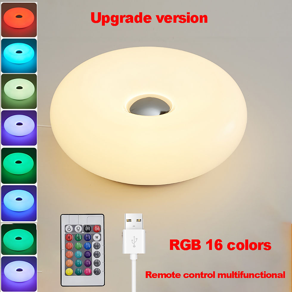 Miniatura: Luminária Donut Bauhaus Touch USB – Luz Ambiente e Versões RGB