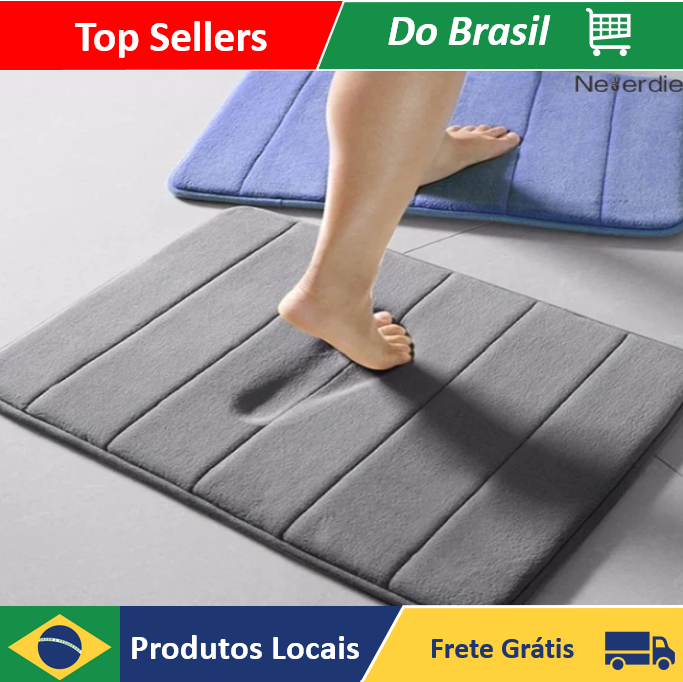Tapete de banheiro Memory Foam aveludado