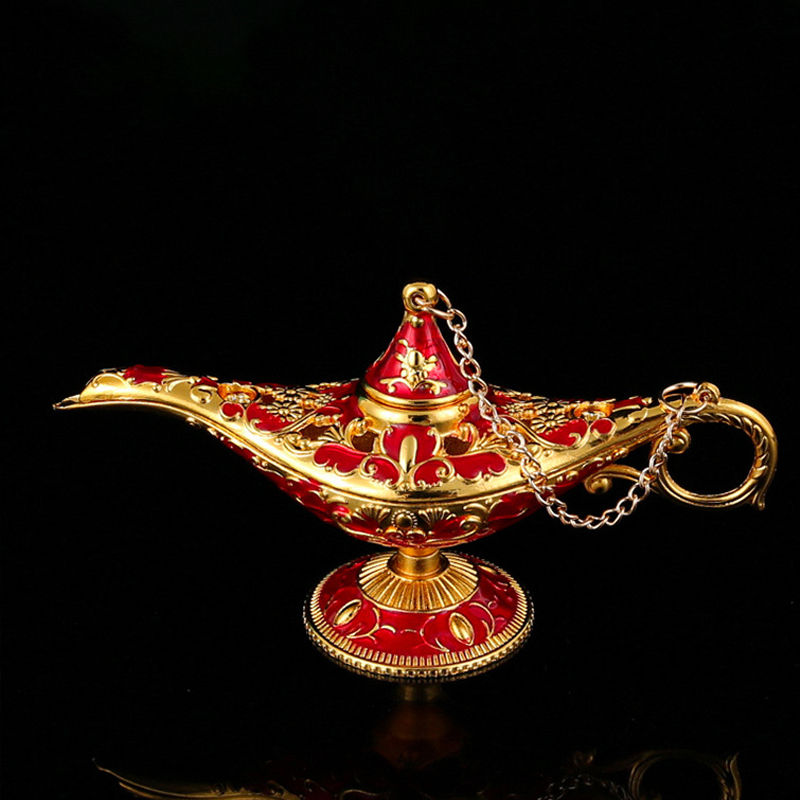 Miniatura: Lâmpada mágica decorativa em metal — detalhe 3