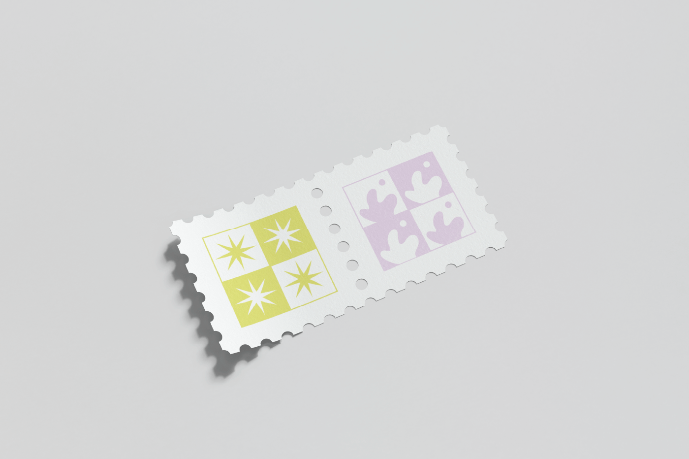 mockup dos selos criados para a papelaria