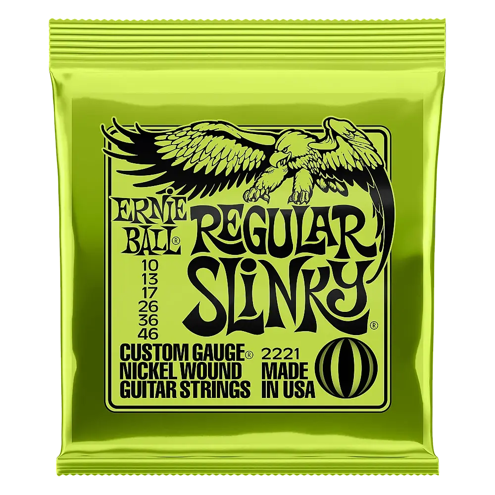 Ernie Ball 2221 Regular Slinky Electric Guitar Strings, .010 - .046
