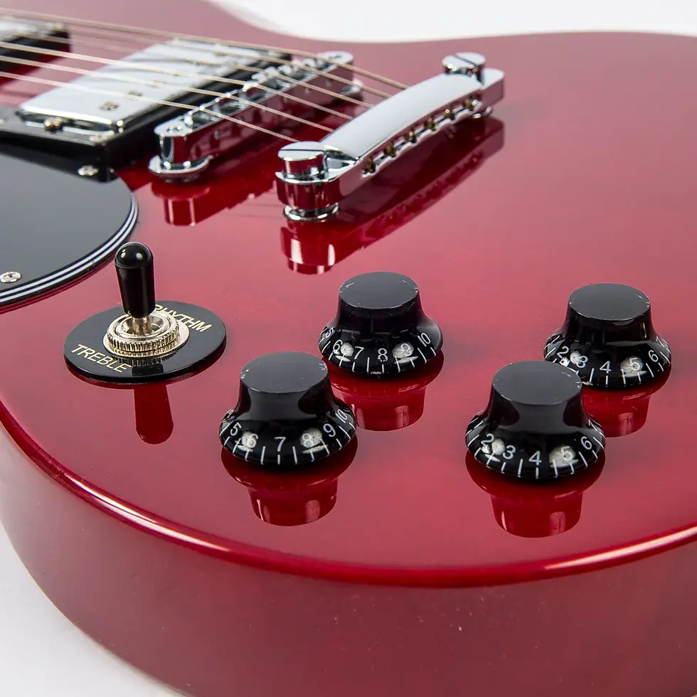 Thumbnail: Vintage VS6 ReIssued Electric Guitar ~ Left Hand Cherry Red