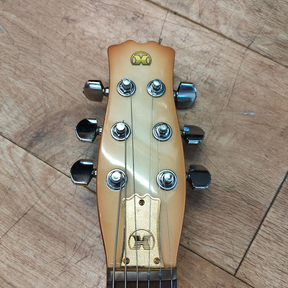 Thumbnail: Hondo Longhorn Electric Guitar 31 Frets 1978 Copper Burst - Used