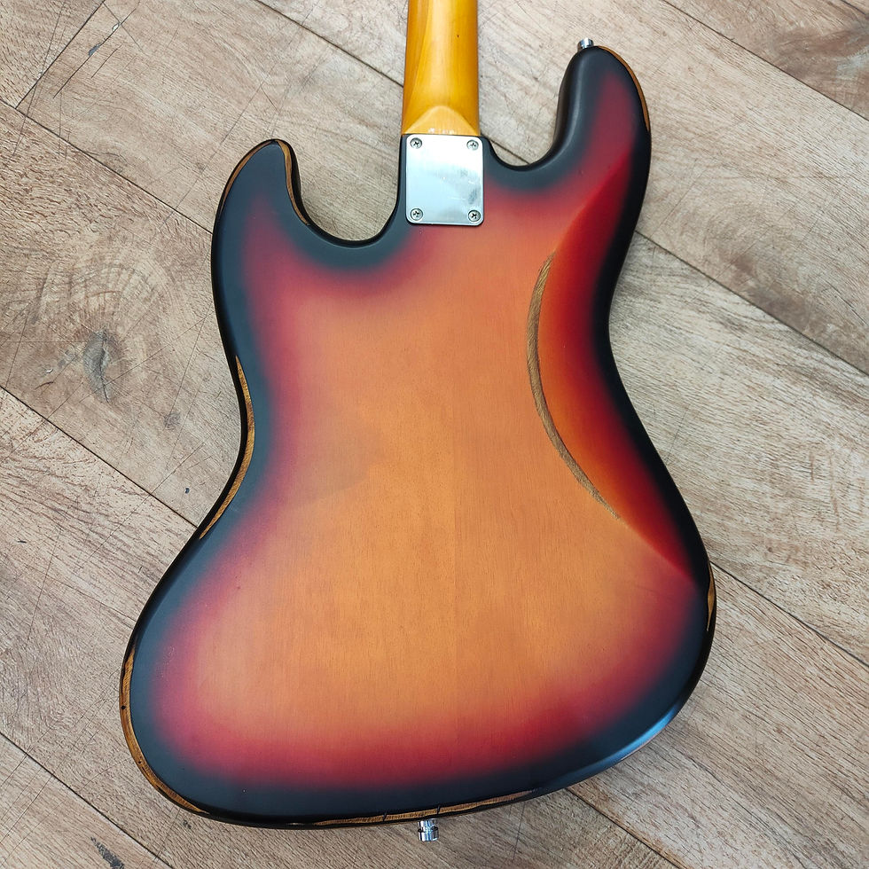 Thumbnail: Vintage V74MR-JP Icon Series Fretless Bass Guitar Sunset Sunburst - Used