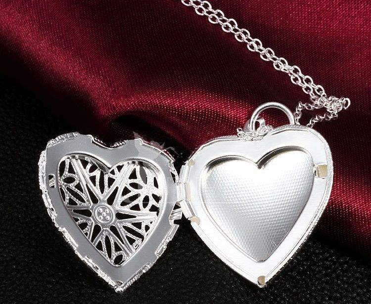 Miniatura: Corazón De Plata Relicario