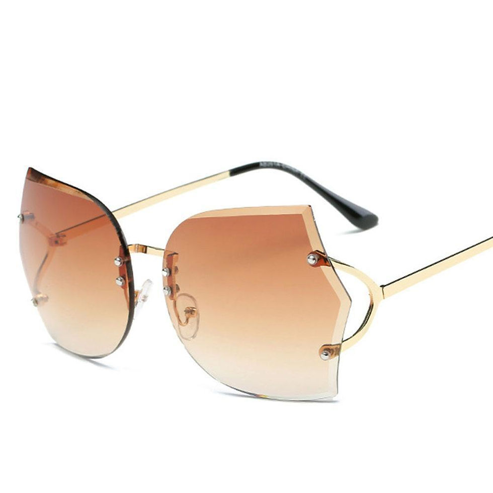 Miniatura: Retro Anteojos de Sol Gafas Sin Montura