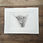 Thumbnail: Mounted print of a pencil drawing of a highland cow.