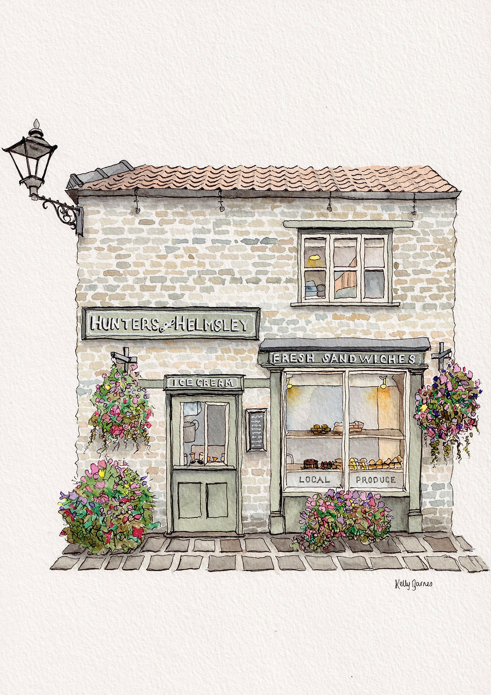 Thumbnail: Hunters of Helmsley | Watercolour and Ink | Giclée Print