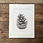 Thumbnail: Mounted print of a pencil drawing of ponderosa pine cone.