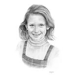 Pencil portrait drawing of girl