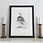 Thumbnail: Framed and mounted print of a pencil drawing of a bumblebee.