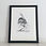 Thumbnail: Framed and mounted print of a pencil drawing of a bumblebee.