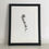 Thumbnail: Framed and mounted print of a pencil drawing of unfurling fern.