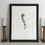 Thumbnail: Framed and mounted print of a pencil drawing of unfurling fern.