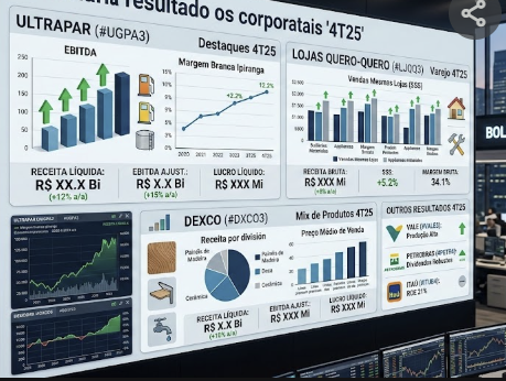 Resultados corporativos: Ultrapar melhora forte na Ipiranga, LJQQ3 vira aposta em queda de juros e Dexco segue dependente da construção