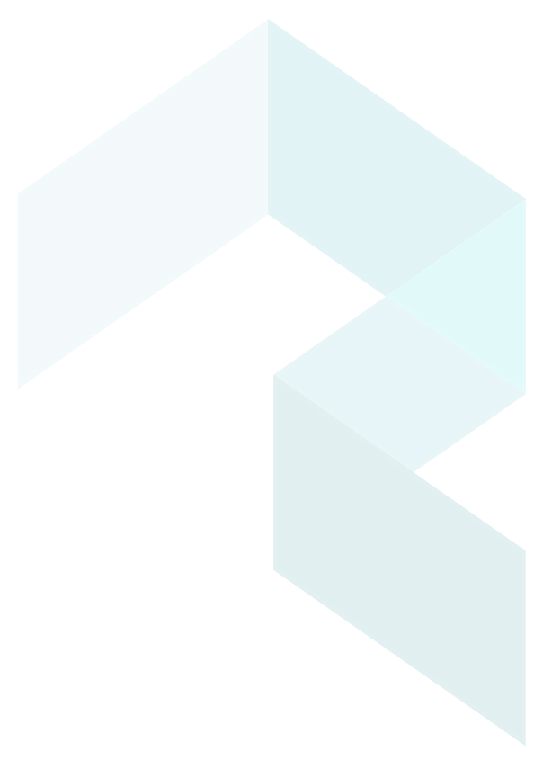 Decorative ribbon low opacity in blue and teal