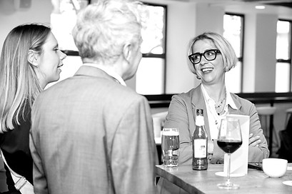 Chrisa Tsompani at an event in black and white