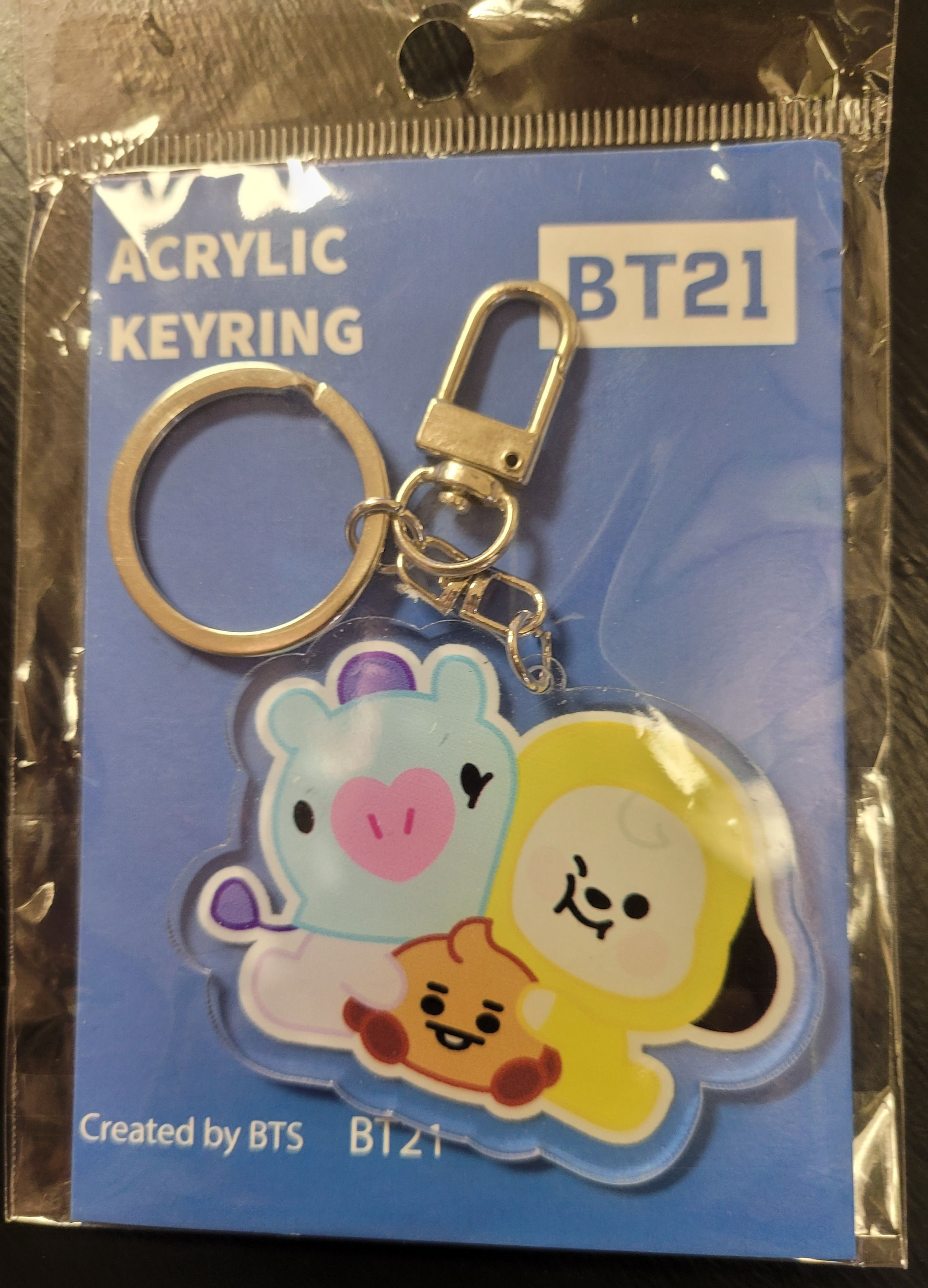 BT21 KEYCHAIN DOUBLE (CHIMMY, MANG, AND SHOOKY)