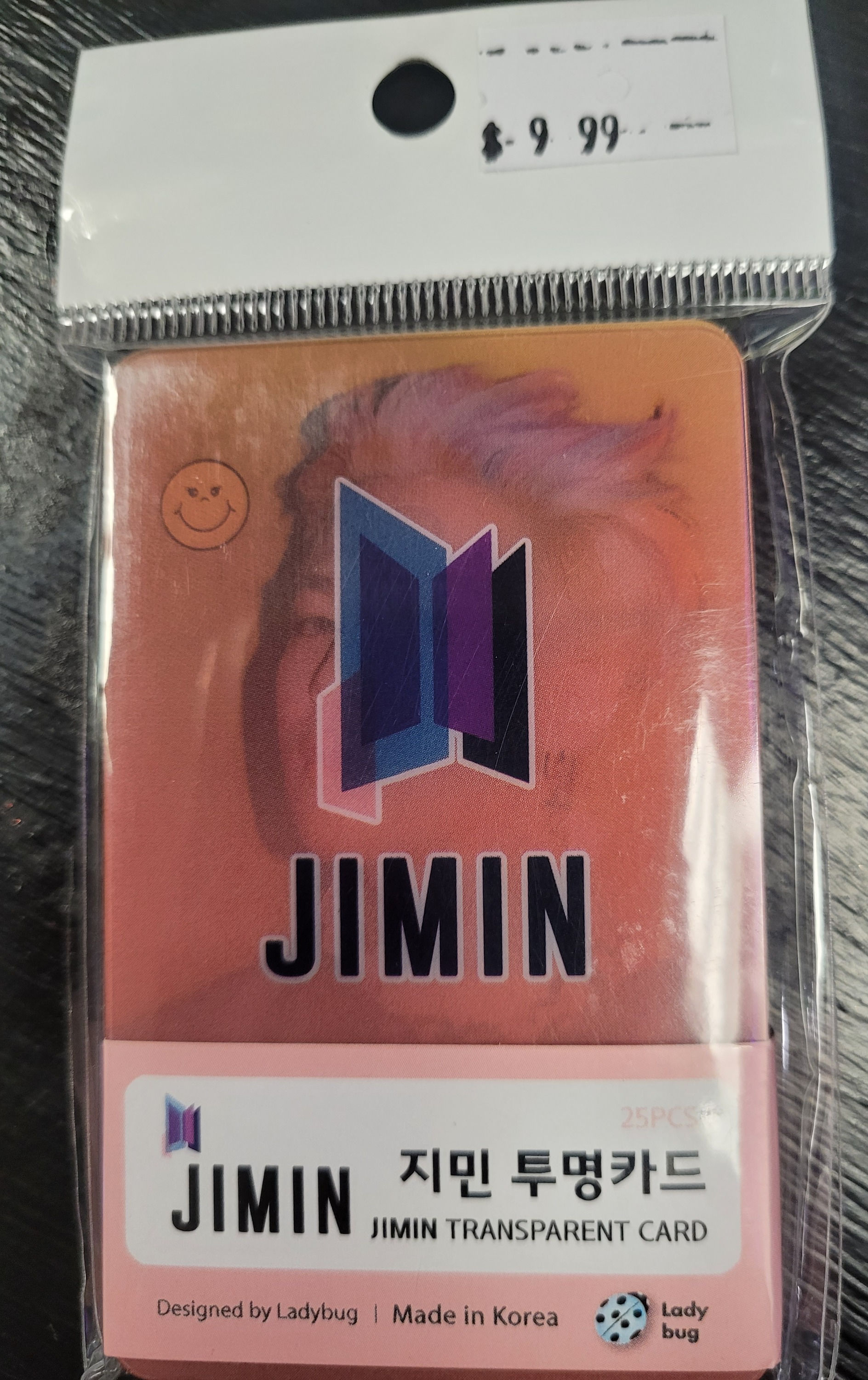 Transparent BTS photo card pack (Jimin)